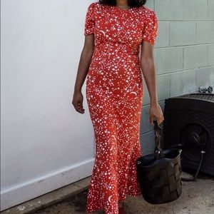 NWOT ASOS Petite Red Star Print Tea Dress